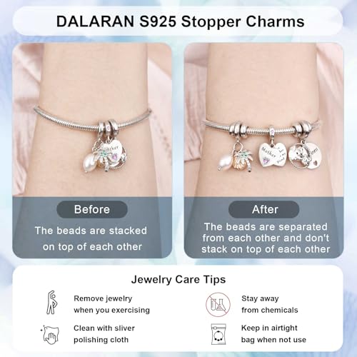 6 STÜCKE Sterling Silber Gummi Spacer Charms Stopper für Pandora Armbänder