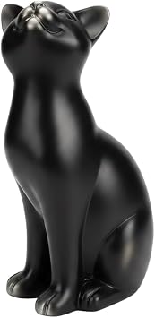 Comfy Hour 9.1 Inch Black Cat Statue, Sitting Feline Decor