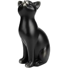 Comfy Hour 9.1" Cat Statue for Home Decor, Decorative Black Cat Figurines, Artisan Crafted Sitting Feline Sculpture, Unique Cat Lover Present for Women, Polyresin Desktop Accent, 1 Unit