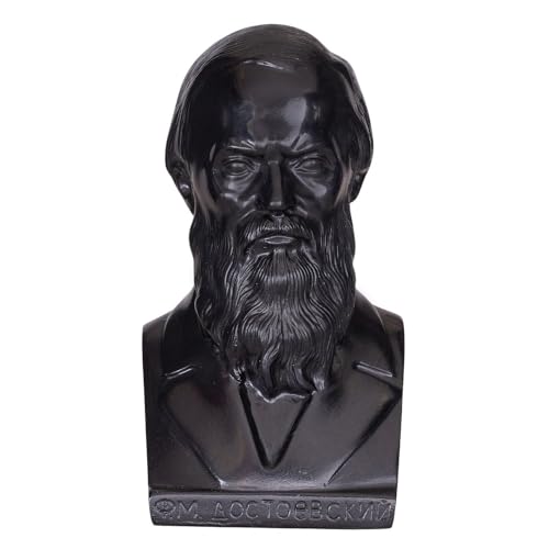 danila-souvenirs Russian Writer Fyodor Dostoevsky Stone Bust Statue Sculpture 5.6'' (14 cm)