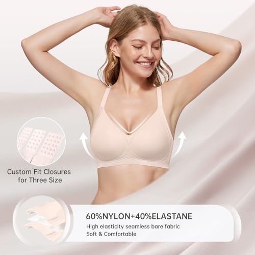 OEAK Women Seamless Bra No Underwire Push Up Anti Sagging Bralettes Everyday Supportive Racerback Bras (32A to 40D/42B)4