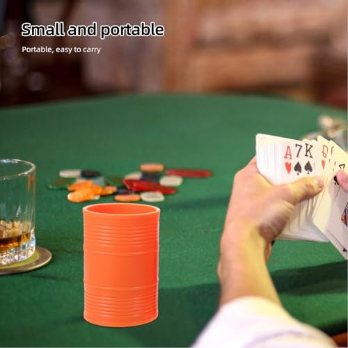 Vaso para batidos de dados reduce ruido y desorden con forma de barril plástico apilable 5