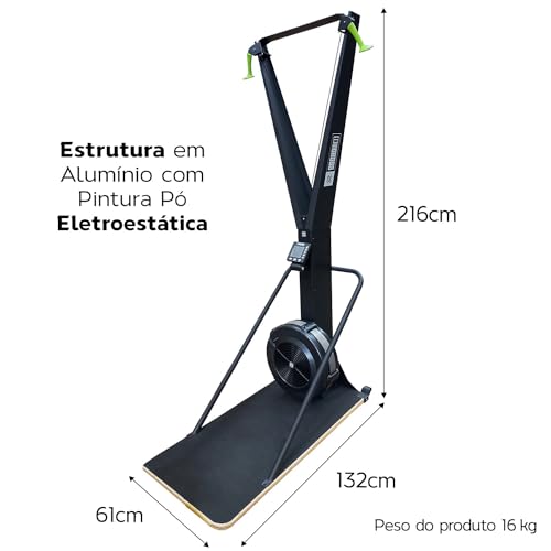 Ski Erg Echocross Simulador Ski Air 10 níveis de Intensidade - D1fitness