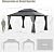 Domi 10’ X 14’ Hardtop Gazebo Canopy with Netting & Curtains, Outdoor Aluminum Gazebo with Galvanized Steel Double Roof for Patio Lawn and Garden, Gray