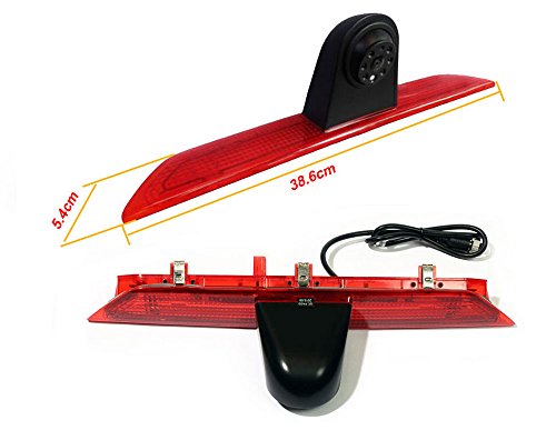 Image of HD Car Third Roof Top Mount Brake Lamp Camera Brake Light Rear View Backup Camera for Transit ab 2014-2015 Ford Transit Tourneo Custom Jumbo Kasten V363 F150 F250 F350 V636 MK8 2012-2020