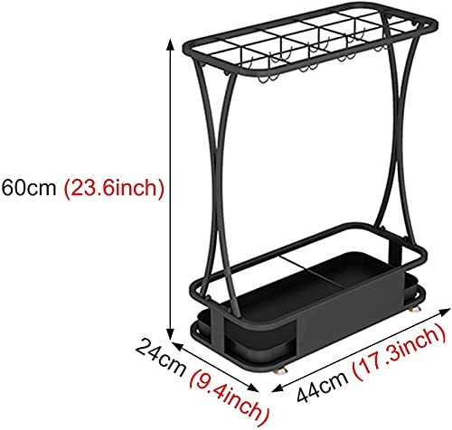 Support rectangulaire autoportant en métal noir au design créatif et chic - 4