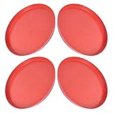 MAGICLULU 4 Stück Kunststoff Geflügelfuttertröge 35cm mit Rutschfestem Boden für Hühner Enten und Gänse Tragbare Futterschalen für Küken und Kleines Geflügel