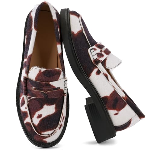 Image of Loafers for Women, Classic Penny Slip On Flat Dress Shoes