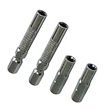 1/4 to 4mm Bit Adapter,2 Pieces 1/4 to 4mm Hex Adapter Magnetic and 2 Pieces Drill Extension Micro Bit Holder (4 Pack)