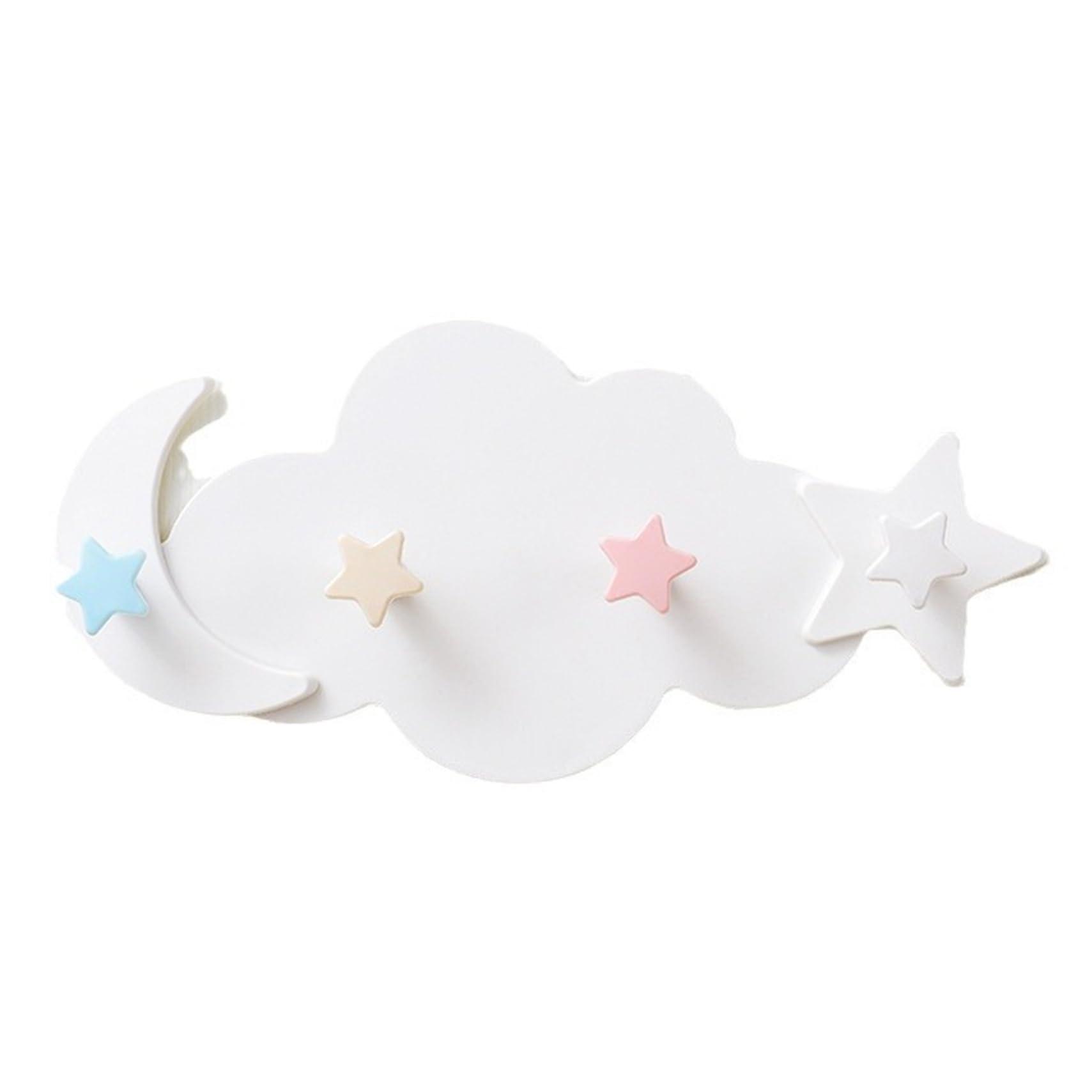 Faroby As Shown Coat Rack Hooks For Kids, Cute Star Moon Cloud Self Adhesive Wall Hooks For Towel Key Coats Hats