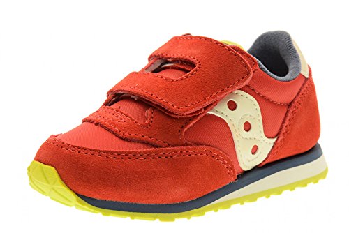 Saucony Unisex-child Baby Jazz Hook & Loop , RED/BLUE/LIME, 4.5 M US Little Kid