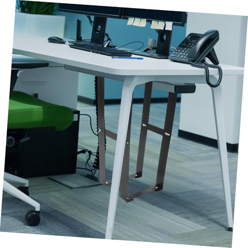 Soporte para CPU Happyyami ajustable en acero carbono para montaje bajo escritorio, diseño robusto y ahorro de espacio miniatura 5