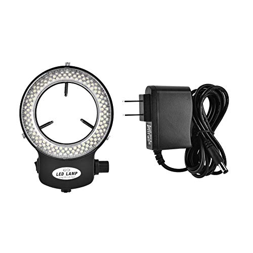 Image of Yoidesu Microscope Ring Light,144 LED Ring Light for Stereo Microscope & Camera,Adjustable Microscope Ring Light, with Adapter