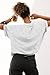 Women's Oversize Workout Crop Tops Casual Short Sleeve Drop Shoulder Boxy T-Shirts Roll Hem Basic Loose Yoga Running Tees Ash Grey