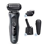 Braun Electric Shaver for Sensitive Skin, Wet & Dry Shave, Series 6 6075cc, With Beard Trimmer, Clean & Charge SmartCare…