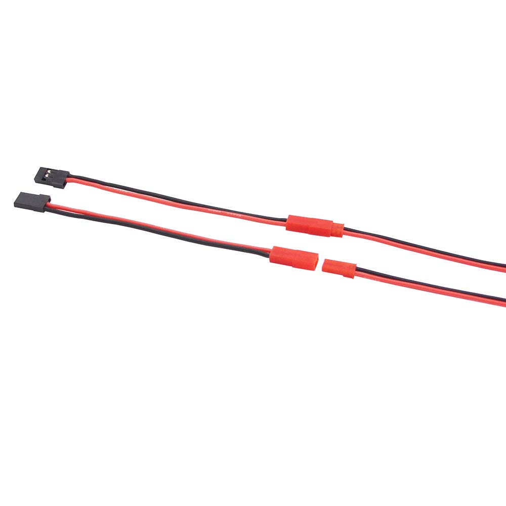 OliYin Lot de 10 câbles adaptateurs JST mâle vers JR Futaba femelle 20 AWG 10 cm en silicone pour batterie Lipo RC