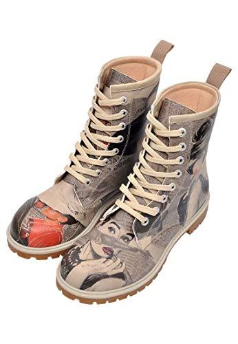 Personalize Your Life - Printed Long Boots - Lace Up Mid calf Boots for Women - Vegan, Environmentally Friendly and Handmade - Breathable Design