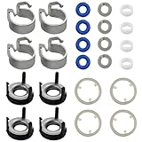 4X Fuel Injector Seal Kit 06J998907 for VW Volkswagen Golf Jetta Passat Tiguan CC for Audi A3 A4 A5 A6 Q3 Q5 S3 S4 S5 TT Engine Fuel Injector Seal Repair Kit 06J998907 06H998907A 06J998907A 06G998907
