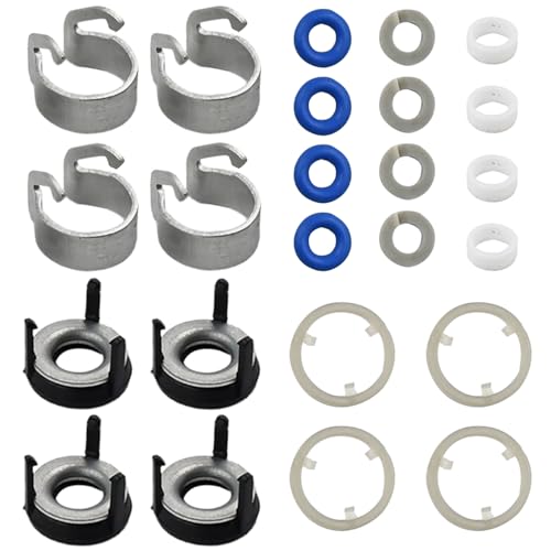 4X Fuel Injector Seal Kit 06J998907 for VW Volkswagen Golf Jetta Passat Tiguan CC for Audi A3 A4 A5 A6 Q3 Q5 S3 S4 S5 TT Engine Fuel Injector Seal Repair Kit 06J998907 06H998907A 06J998907A 06G998907