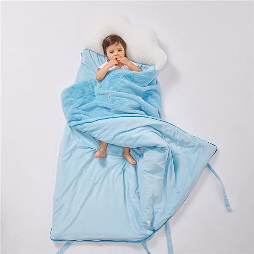 Ntbed Plush Sleeping Bags Nap Mats 26"X52" With Cloud Pillow,Durable Zipper,Soft And Warm Slumber Bag For Kids Girls Boys Daycare,Preschool And Kindergarten(Blue) #TOP22