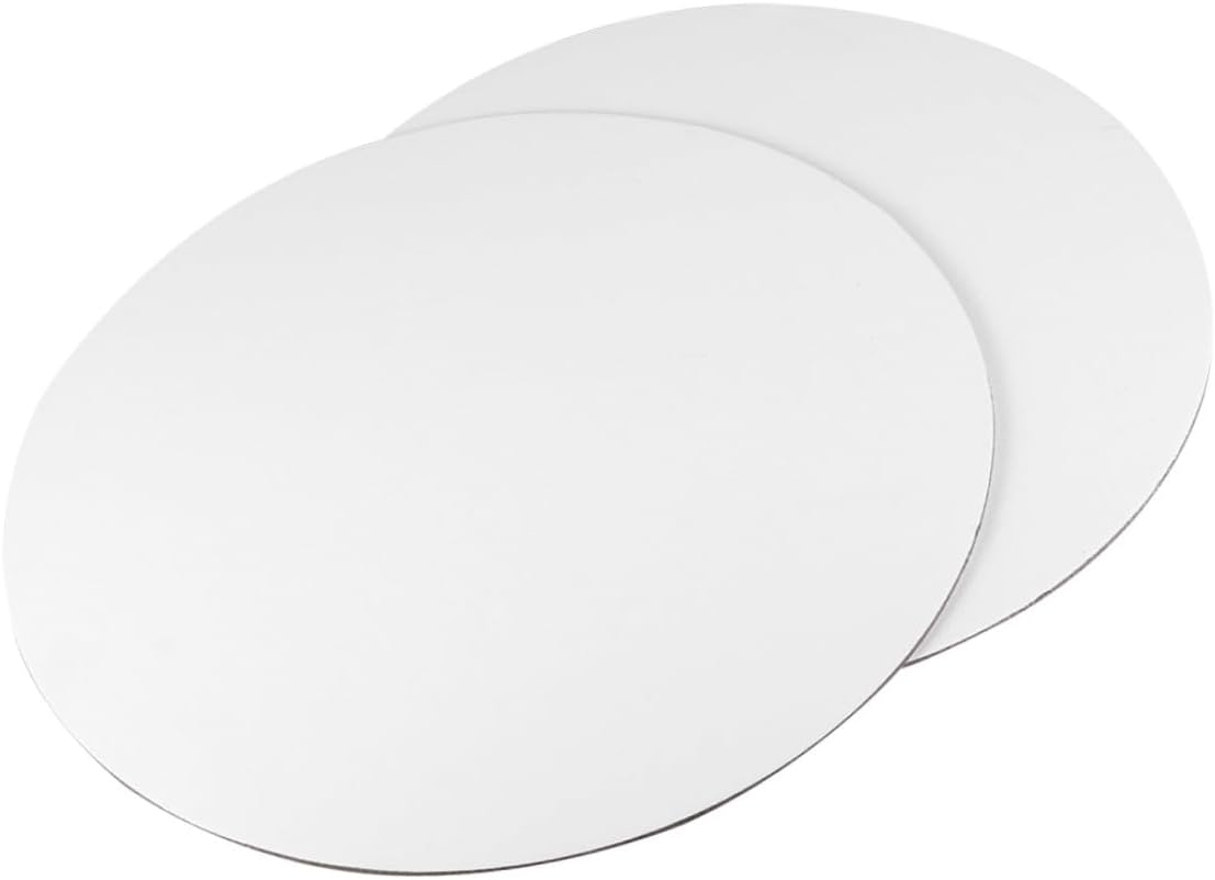 6pcs Round Canvas Boards for Oil Painting Artist Painting Panels for Tempera White Art Canvases for DIY Projects and Students