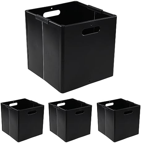 Amazon.com - Wekioger 4-Pack Plastic Foldable Cube Storage Bins ...