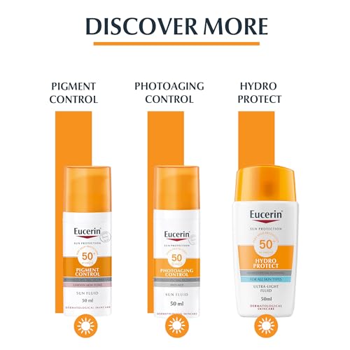 Eucerin Face Sunscreen Oil Control Gel-Cream Dry Touch, High UVA/UVB, SPF 50+, Light Texture Sun Protection, Suitable Under Make-Up, For Blemish-Prone Skin, 50ml