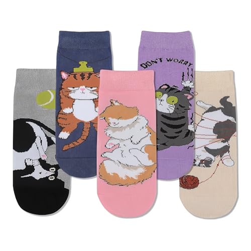 WARMVIN Cat Socks for Women Funny Sock Cute Kitty Novelty Fun Animal Lover