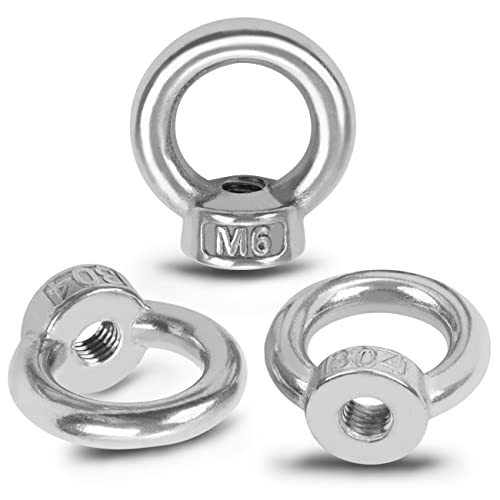 12 Stück Ringmutter M10 Edelstahl - Ösenschrauben Set Mit Hammerkopfschrauben