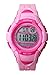 Kids Watch Girls Boys Digital Sports 7-Color Flashing Light Water Resistant 100FT Alarm Gifts for Girls Boys Age 5-10 481 (Pink)