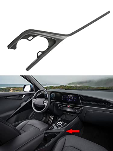 Kadore for 2023 Kia NIRO Interior Center Console Drink Cup Holder Panel Strip Cover Trim Molding - Peach Wood Style (Left Hand Drive) -  149991-1