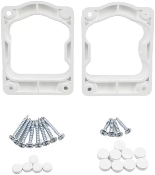 2" x 3 1/2" Breadloaf Vinyl Bracket Kit for Vinyl Railing | Screws Included | White
