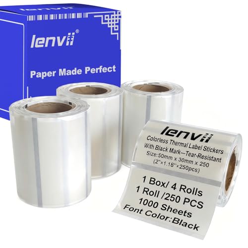 Étiquettes thermiques qui ne s'effacent pas LENVII 50x30mm Autocollant étanche pour flacon
