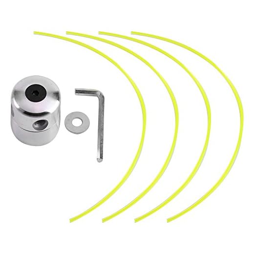 Fdit aluminium gräs trimmer huvud, trimmer huvud spole set med 4 linjer borsteskärare huvud för bensin gräs borsteskärare