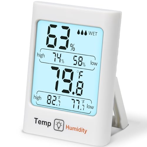SZHLUX Digital Hygrometer & Thermometer - Accurate Indoor Humidity &