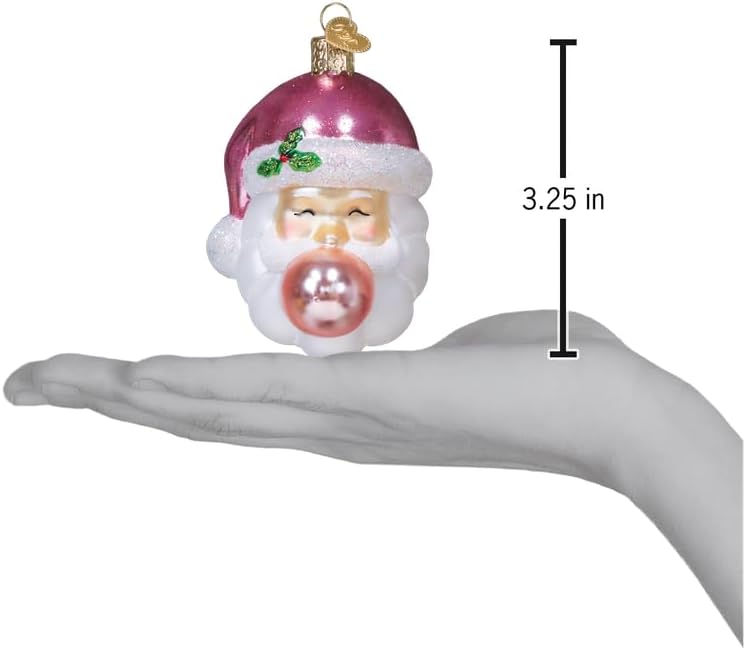 Old World Christmas Bubblegum Papa Noel Glass Blown Ornament for Christmas Tree, Handcrafted Holiday Decoration, Santa Collection - Image 5