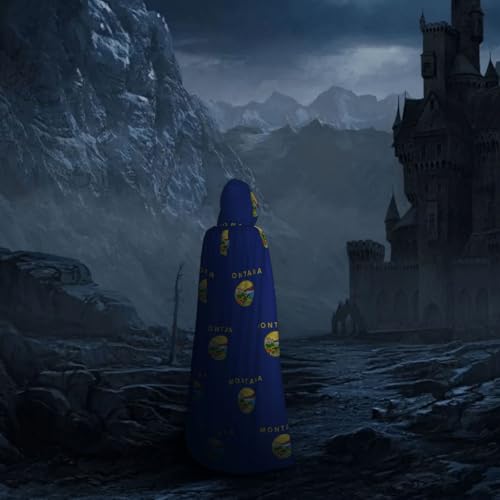 Cape à capuche imprimée Montana avec grand drapé fluide - 7