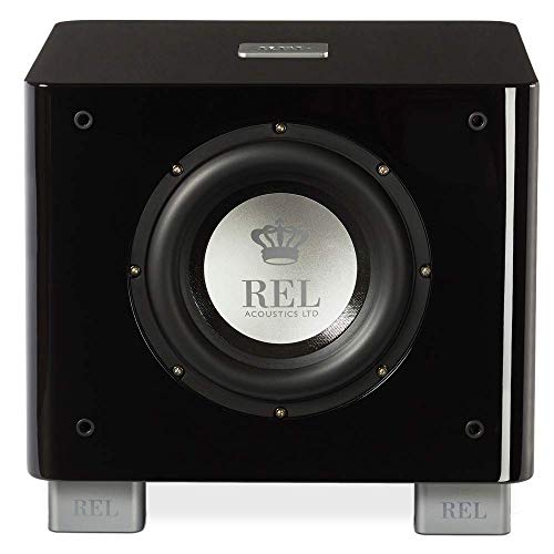 Rel Acoustics T/7X Subwoofer, 8 Inch Front-Firing Driver, Arrow™ Wireless Port, High Gloss Black #TOP2