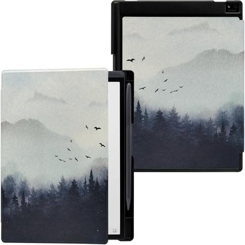 UMUBUHOMS Case for iFLYTEK AINOTE Air 2 Note-Taking Tablet 8.2', Premium PU Leather Ultra-Slim & Lightweight Durable Protective Folio Cover with Pen Holder Auto Sleep/Wake (Misty Forest)