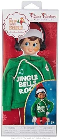 Vista 3 de the ELF on the SHELF Claus Couture Jingle Jam - Sudadera con capucha novedosa, color verde