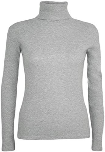 Image of Loxdonz Girls Long Sleeve Turtleneck Tee Shirt Kids Casual High Neck Tops T-Shirts | Youth Size 3-14