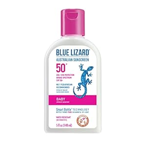 Blue Lizard Baby Mineral Sunscreen with Zinc Oxide, Water Resistant, UVA/UVB Protection with Smart Technology…