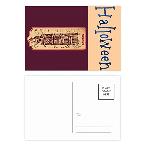Cartes postales remerciement motif drapeau Angleterre Big Ben x20