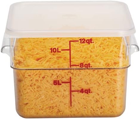 SFC12SCPP Cambro Square Seal Lid for 12, 18 and 22 Qt. Capacity Clear Camwear Containers