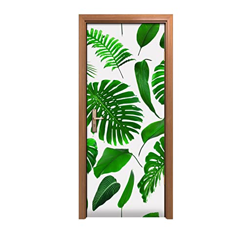 Autocollant de porte feuille de fleur 90x200cm adhésif haute définition résistant - 2