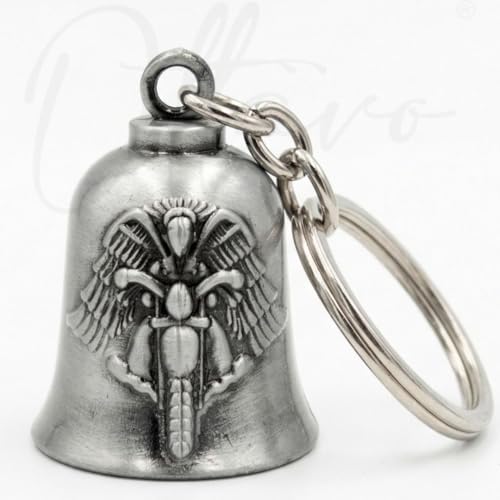 Image of OTTAVO Guardian Bell Keychain, Oxidized Copper, Tibetan Style, 5 cm Height, Good Luck Charm