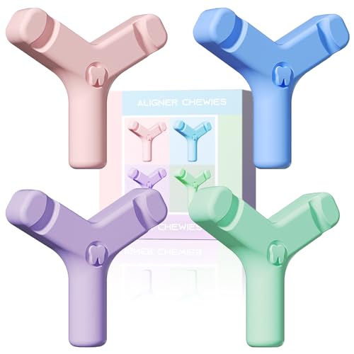 HEMILAB Paquete de 4 masticables de alineador, en forma de Y, para Invisalign, compatibles con aparatos ortopédicos Invisalign, alineadores, retenedores