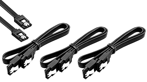Wizzo (Pack of 3 Pieces SATA III (SATA 3) Data Cable 1.5GB/s, 3GB/s, 6GB/s for Internal Hard Disk Drive HDD, SSD & DVD Drive (with Locking Latch) (B08GLBGF5S) Amazon Price History, Amazon Price Tracker