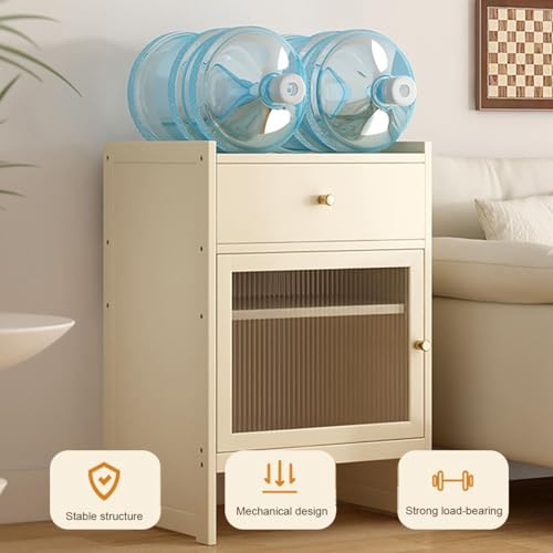 Meuble de rangement aspirateur robot de style rustique noir - 8