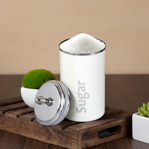 Image of PDDFALCON Stainless Steel Utsaav Canister | Ideal Gifting Set | Set of 2 Multipurpose Kitchen Canisters for Tea & Sugar (750 ml Each) | BIS Certified & Proudly Made in India